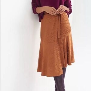 Maeve by Anthropologie Tamra Jacquard Midi Mock Wrap Skirt